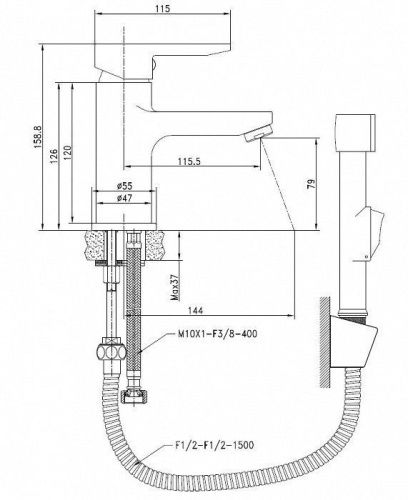 Смеситель IDDIS Sena SENSB00i08 на раковину хром - фото 2