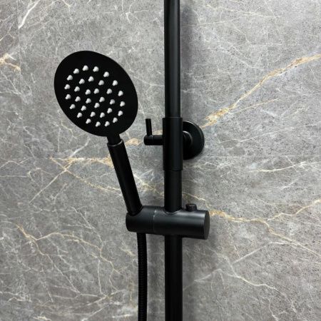 Душевая стойка Fixsen FX-9500B настенная цвет черный