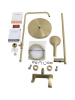 Душевая стойка Cezares METAURO METAURO-CVD-BORO настенная цвет золото