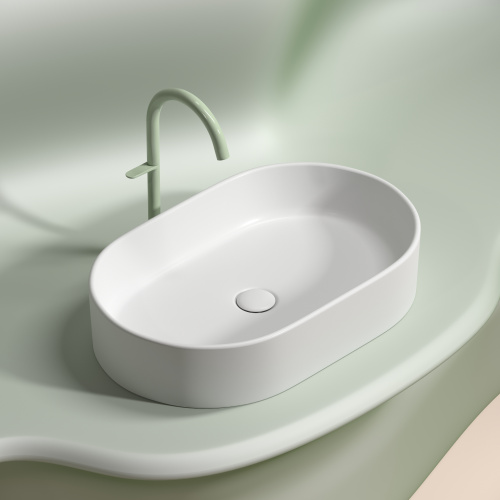 Раковина из сантехнического фарфора Ceramica Nova ELEMENT CN6048MW 61х39 накладная цвет белый матовый - фото 5