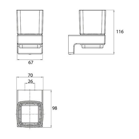 Стакан Emco Cue 3220 001 00