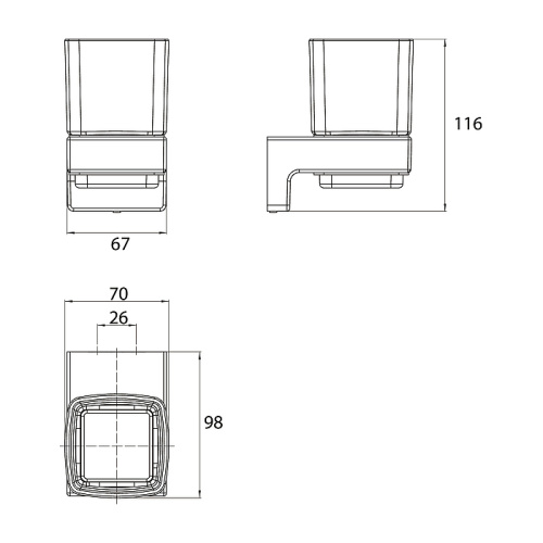 Стакан Emco Cue 3220 001 00 - фото 2