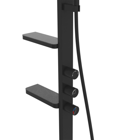 Душевая стойка Vincea Inspire VSFS-3I11MB настенная цвет черный матовый