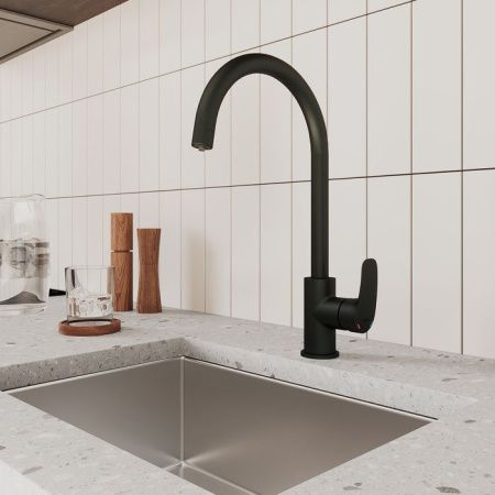 Смеситель для кухни Milardo Rora RORBLFJM05 на мойку черный