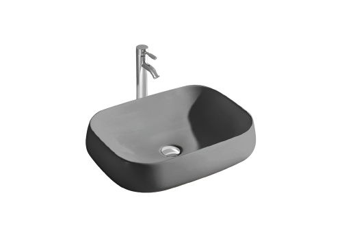 Раковина Aquatek 56 см AQ5526-MG накладная цвет серый матовый