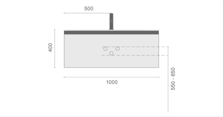 Тумба под раковину Armadi Art Quatro 790-M1-100-D-MG 100х50 подвесная цвет бежевый