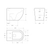 Унитаз приставной BelBagno SFERA-R BB2141CBR/BB870SC белый с сиденьем микролифт безободковый каскадный смыв