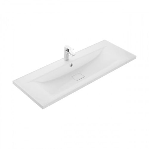 Раковина из искусственного камня Aquaton Айрис 1A73283KAG010 120х50 накладная цвет белый