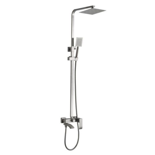 Душевая стойка Haiba HB24815 настенная цвет сталь - фото 2