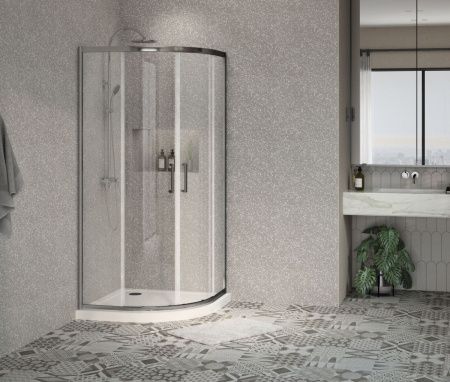 Душевой уголок Azario Ostin AZ-121 S А 100*100*195 100х100 стекло прозрачное профиль хром без поддона