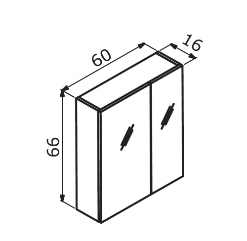 Зеркало-шкаф Orka Likya 3006917 60х16х66 подвесной - фото 2 Зеркало-шкаф Orka Likya 3006917 60х16х66 подвесной - фото 2