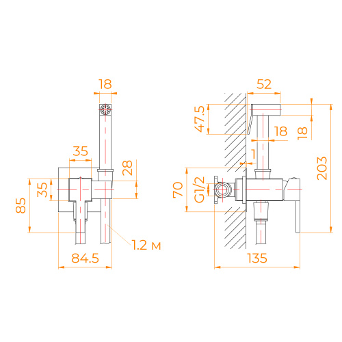 Гигиенический душ со смесителем RGW Shower Panels 581408212-06 золото - фото 5