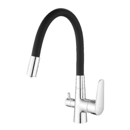 Смеситель для кухни Esko Coral CL 03 B на мойку черный/хром