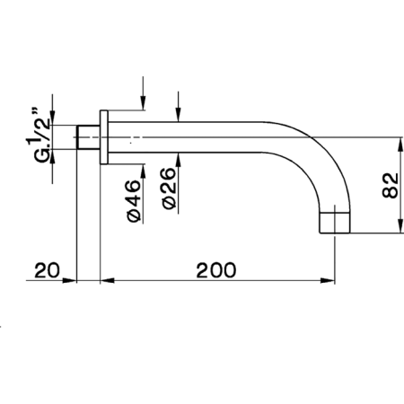 Излив Cisal ZA00125021 хром
