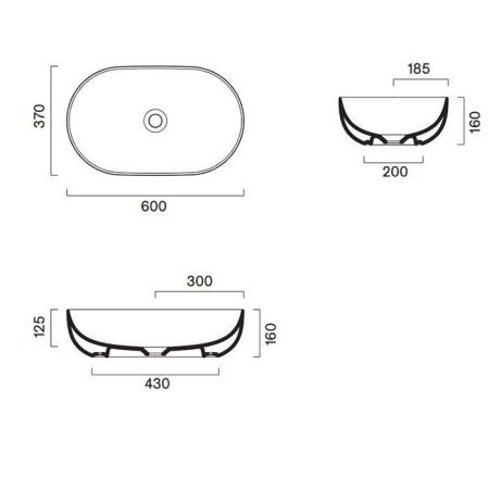 Раковина керамическая Catalano Sfera 522610021 60 см накладная цвет белый без отверстий под смеситель