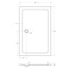 Душевой поддон из стеклопластика Cezares TRAY-M-AH-140/90-35-W 140х90 белый без ножек