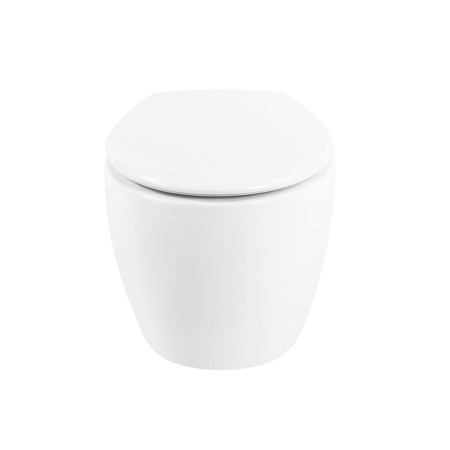 Унитаз подвесной Art&Max IMOLA AM217CHR белый с сиденьем микролифт безободковый каскадный смыв