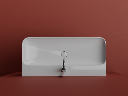 Раковина из сантехнического фарфора Ceramica Nova AURA CN2007 100х50 подвесная цвет белый 1 отверстие под смеситель