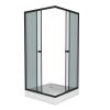 Душевой уголок Niagara Eco _0181432QT 100х80 стекло тонированное профиль черный с поддоном