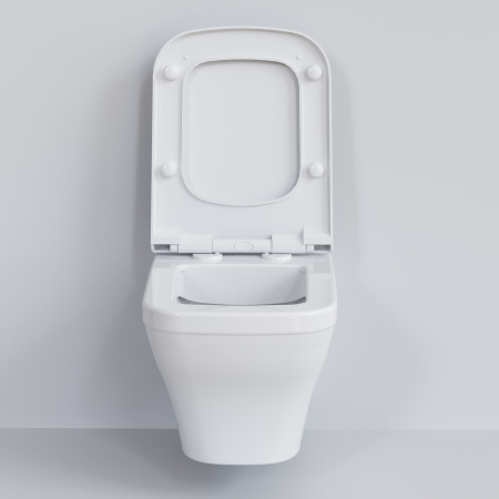 Чаша унитаза подвесная Ambassador Benefit 203T20001R цвет белый глянцевый без сиденья каскадный смыв