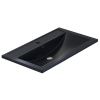 Раковина из искусственного камня Uperwood Foster Quartz 291030039 80х50 полувстраиваемая цвет черный