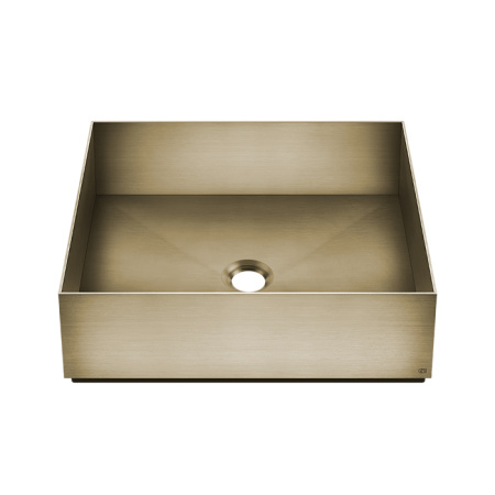 Раковина из нержавеющей стали Gessi Gessi316 54605#726 40х40 накладной цвет золото без отверстий под смеситель