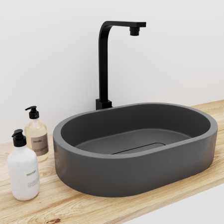 Раковина из искусственного камня Uperwood London 291020215 60х40 накладная цвет серый