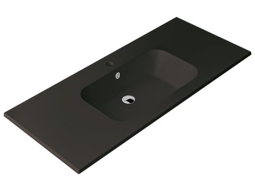 Раковина из санфаянса Berloni Bagno LAVQADINCXR58 190 121х52 встраиваемая цвет черный