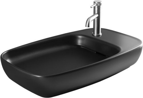 Раковина керамическая Allen Brau Liberty 4.32012.31 70х40 накладная цвет черный 1 отверстие под смеситель