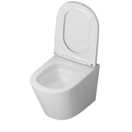 Унитаз подвесной Grossman Торнадо GR-4403SQ белый с сиденьем микролифт безободковый смыв торнадо
