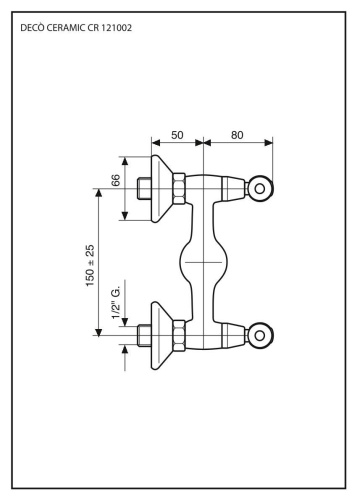 Смеситель для душа Emmevi Deco Ceramic 121002/BR настенный бронза - фото 2