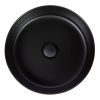 Раковина из сантехнического фарфора Bond Circle S53-398 40х40 накладная цвет черный без отверстий под смеситель