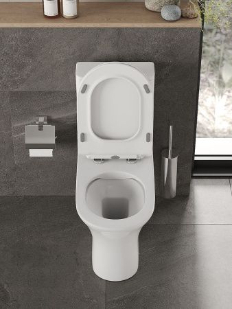 Унитаз напольный с бачком Orange C01-000W белый с сиденьем микролифт душевой смыв