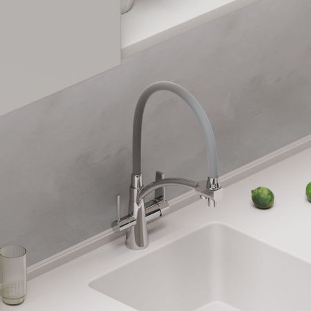 Смеситель для кухни Sancos Eri SC4001CH на мойку хром/серый