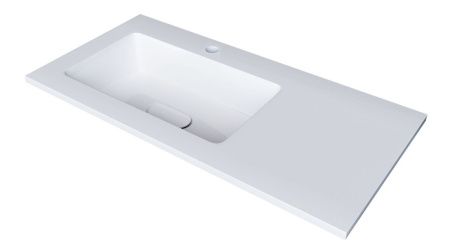 Раковина из искусственного камня Grossman Лофт 4627173210799 90х50 встраиваемая цвет белый