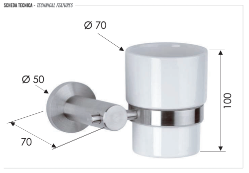 Стакан Remer Minimal INOX Mi15INOXCR - фото 2