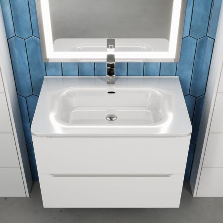 Раковина керамическая Uperwood Monica RMonica80wg 80х50 полувстраиваемая цвет белый