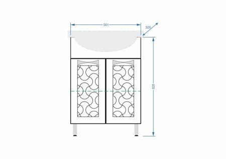 Тумба под раковину Stella Polar Ванда SP-00000201 60х30 напольная цвет белый