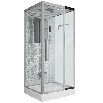 Душевая кабина Niagara Luxe 7714W 100х90 прямоугольная с крышей ориентация универсальная Душевая кабина Niagara Luxe 7714W 100х90 прямоугольная с крышей ориентация универсальная