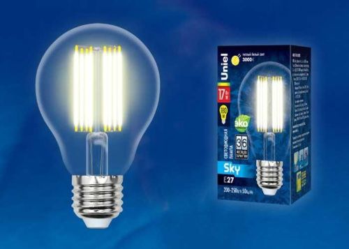 Лампа светодиодная филаментная Uniel LED-A60 LED-A70-15W/4000K/E27/CL PLS02WH картон - фото 2