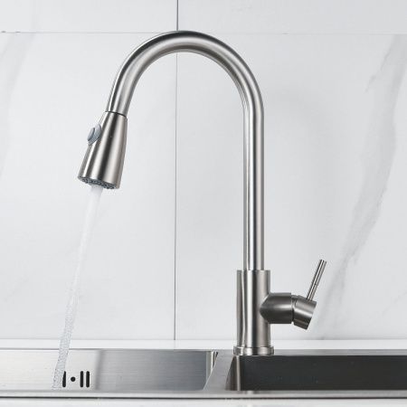 Смеситель для кухни Raffine F213L на мойку сатин