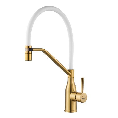 Смеситель для кухни Shevanik S343G-1 на мойку золото - фото 2