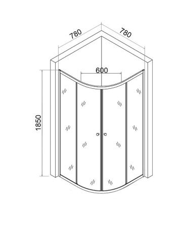 Душевой уголок Agger A01-080TCR/G 80х80 стекло прозрачное профиль хром без поддона