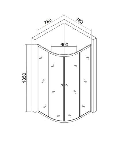 Душевой уголок Agger A01-080TCR/G 80х80 стекло прозрачное профиль хром без поддона - фото 5
