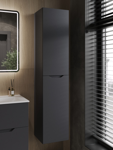 Шкаф-пенал Orange Line Li-35Pug 35х35х165 подвесной цвет серый - фото 5