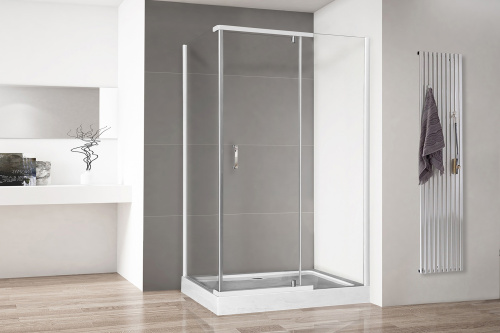 Душевой уголок Royal Bath HPV RB8140HPV-T 140х80 стекло прозрачное профиль белый