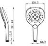 Душевая лейка Wonzon & Woghand WW-981358-MB цвет черный