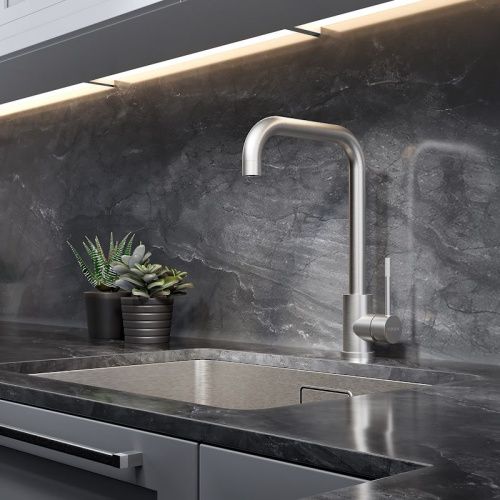 Смеситель для кухни Voda Kitchen K57 на мойку сатин - фото 4