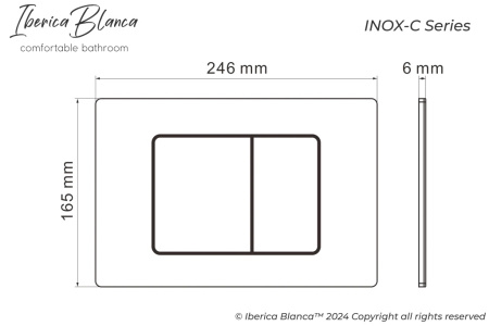 Комплект сантехническая инсталляция с клавишей смыва Iberica Blanca INOX-C IB.001M.1172