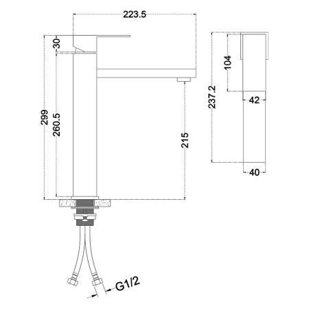 Смеситель Melana Cubo 610202 на раковину